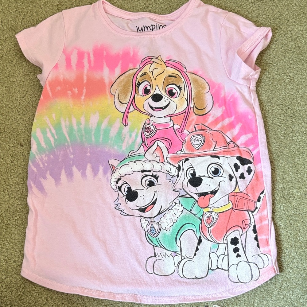 Jumping Beans Pink Rainbow Paw Patrol Tee
